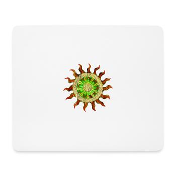 Fleur de mandala 4 - Tapis de souris (format paysage) - blanc - Devant
