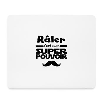 râler c'est mon super pouvoir - Tapis de souris (format paysage) - blanc - Devant