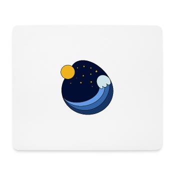 Onde nocturne - Tapis de souris (format paysage) - blanc - Devant