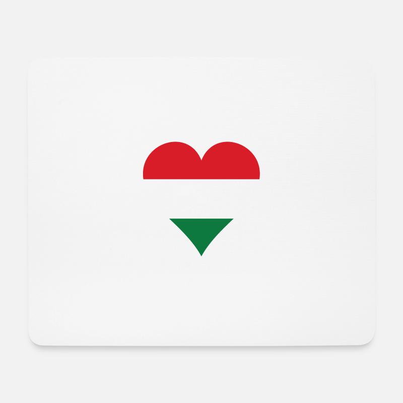 Ungarn Flagge Herz - Mousepad (Querformat) - Weiß
