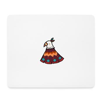 Indianer Vogel - Mousepad (Querformat) - Weiß - Vorne