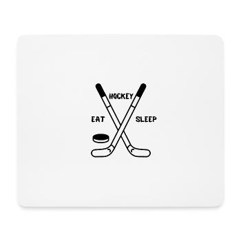 Eat, Sleep, Hockey - Mousepad (Querformat) - Weiß - Vorne