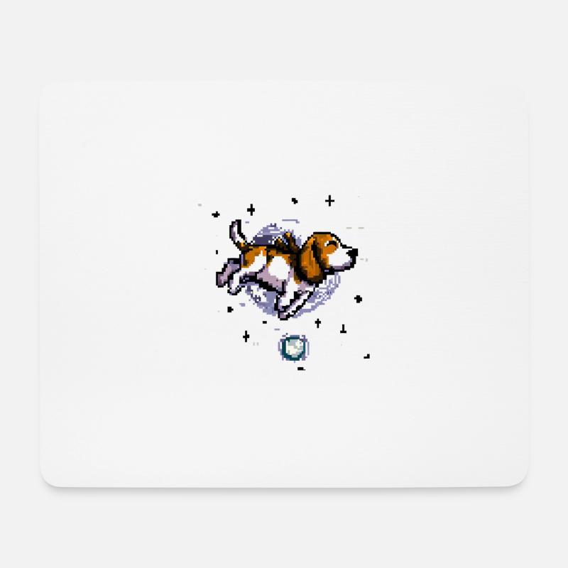 beagle - Mousepad (Querformat) - Weiß