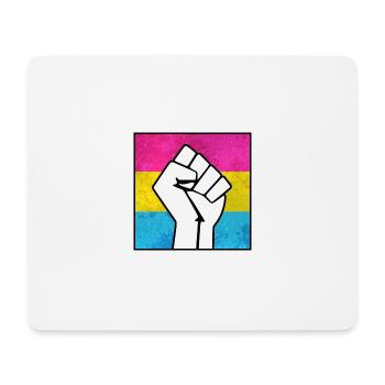 Pansexueller Stolz Faust Aufkleber - Mousepad (Querformat) - Weiß - Vorne