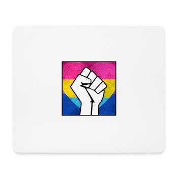 Bisexueller panromantischer Pride Fist Aufkleber - Mousepad (Querformat) - Weiß - Vorne