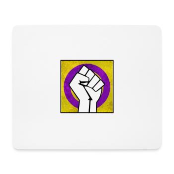 Intersex Pride Faust Aufkleber - Mousepad (Querformat) - Weiß - Vorne