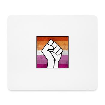 Lesbischer Stolz Faust Aufkleber - Mousepad (Querformat) - Weiß - Vorne
