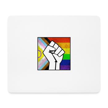 Progress pride Pride Fist sticker - Mouse Pad (horizontal) - white - Front