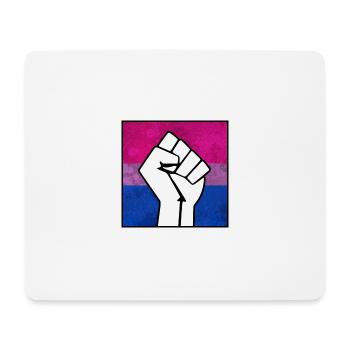 Aufkleber mit bisexueller Pride Fist - Mousepad (Querformat) - Weiß - Vorne