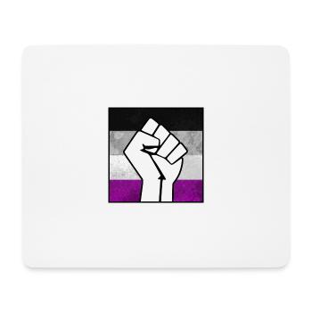 Autocollant Agender Fist - Tapis de souris (format paysage) - blanc - Devant