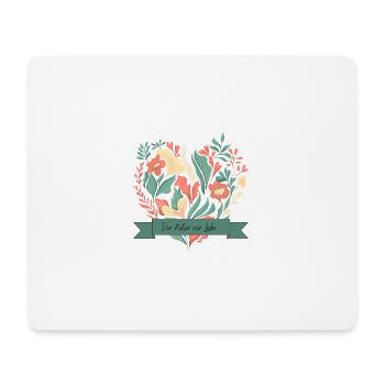 Liebe zur Natur, schönes Buntes Design - Mousepad (Querformat) - Weiß - Vorne