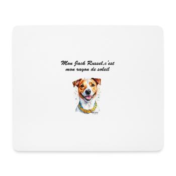 Jack Russel rayon de soleil - Tapis de souris (format paysage) - blanc - Devant