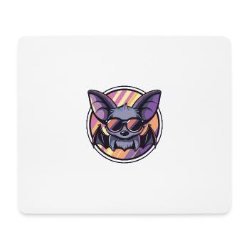 Fledermaus Cool Comic - Mousepad (Querformat) - Weiß - Vorne