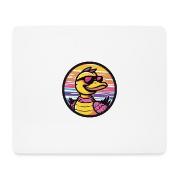 Ente Cool Comic - Mousepad (Querformat) - Weiß - Vorne