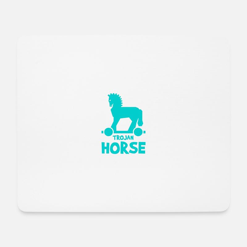 Trojan Horse - Premium Design - Mousepad (Querformat) - Weiß