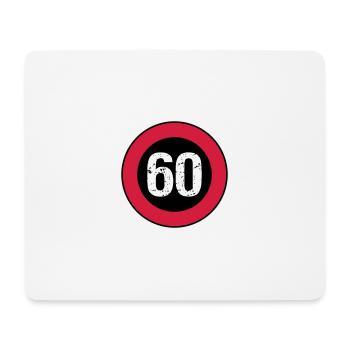 Shield 60 vintage birthday - Mouse Pad (horizontal) - white - Front