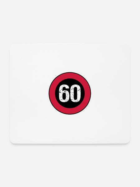 Schild 60 Vintage Geburtstag - Mousepad (Querformat) - Weiß