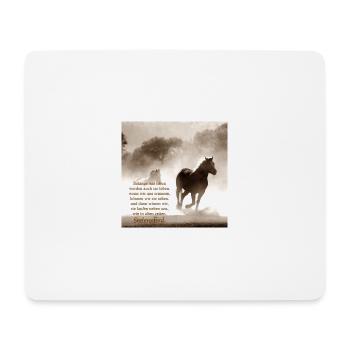 Seelenpferd Andenken Kissen Tassen Geschenkidee - Mousepad (Querformat) - Weiß - Vorne