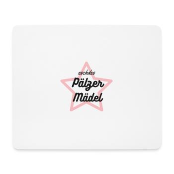 Eschdes Pälzer Mädel Logo mit Stern von PFALZstyle - Mousepad (Querformat) - Weiß - Vorne