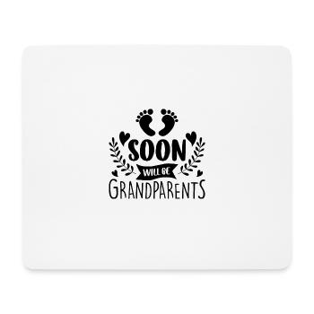 Wir werden bald Großeltern, Wir werden Oma und Opa - Mousepad (Querformat) - Weiß - Vorne
