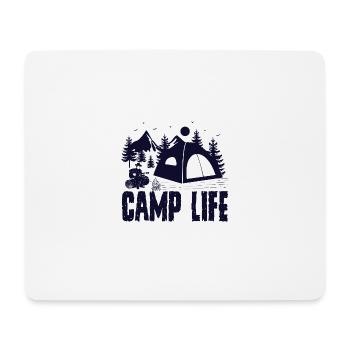 Camping Wohnmobil Van Vintage im Wohnwagen Caravan - Mousepad (Querformat) - Weiß - Vorne