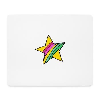Sterne - Mousepad (Querformat) - Weiß - Vorne
