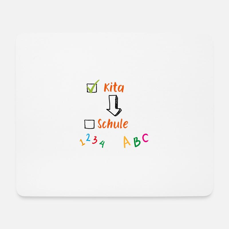Kita>Schule - Mousepad (Querformat) - Weiß