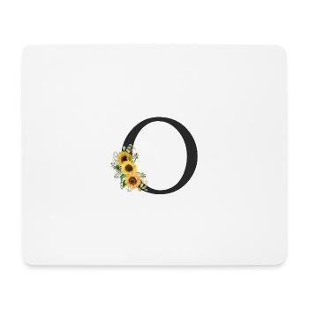 O Monogram Sunflowers - Mouse Pad (horizontal) - white - Front