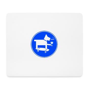 Skateboard-Hund - Mousepad (Querformat) - Weiß - Vorne