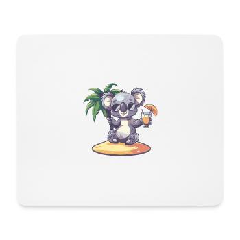 Palmier d’été de l’île Koala - Tapis de souris (format paysage) - blanc - Devant