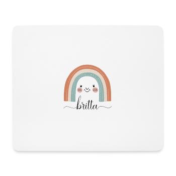Britta! Rainbow, customizable - Mouse Pad (horizontal) - white - Front