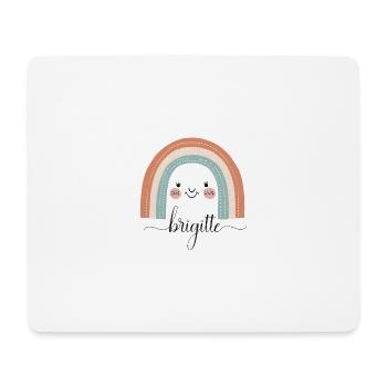 Brigitte! Arc-en-ciel, personnalisable - Tapis de souris (format paysage) - blanc - Devant