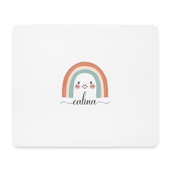 Calina! Rainbow design, customizable - Mouse Pad (horizontal) - white - Front