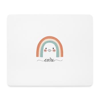Caro! Rainbow design, customizable - Mouse Pad (horizontal) - white - Front