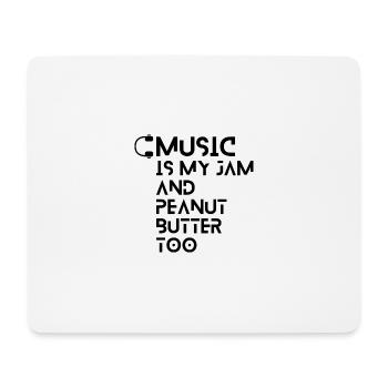 Collection « La musique est aussi ma confiture et mon beurre de cacahuète » - Tapis de souris (format paysage) - blanc - Devant