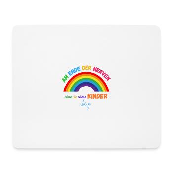 Am Ende der Nerven sind so viele Kinder übrig - Mousepad (Querformat) - Weiß - Vorne