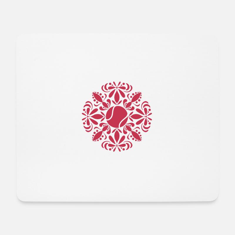 Tennis Mandala - Mousepad (Querformat) - Weiß