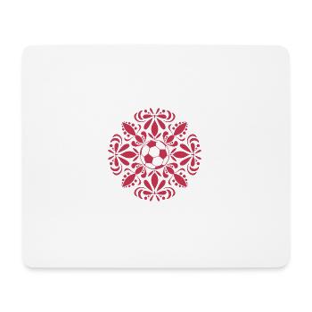 Fußball Mandala - Mousepad (Querformat) - Weiß - Vorne