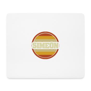 Vorname Simeon - Mousepad (Querformat) - Weiß - Vorne