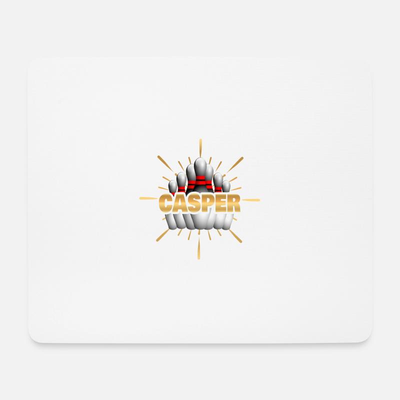 Bowling Casper - Mousepad (Querformat) - Weiß