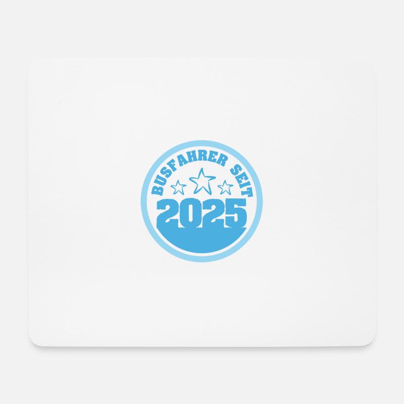 Busfahrer 2025 - Mousepad (Querformat) - Weiß