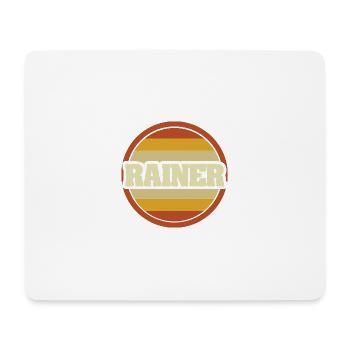 Rainer comme prénom - Tapis de souris (format paysage) - blanc - Devant