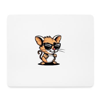 Maus Comic Cool - Mousepad (Querformat) - Weiß - Vorne