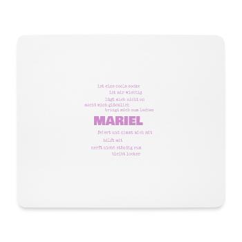 Cadeau pour Mariel - Tapis de souris (format paysage) - blanc - Devant