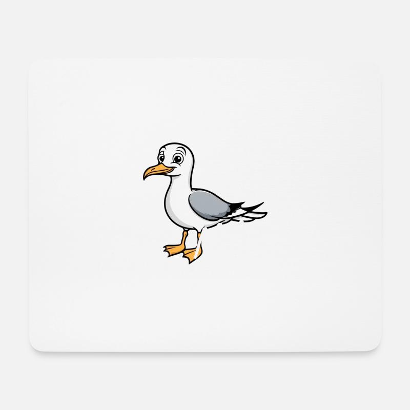 Hamburger Original / Möwe Moin Moin - Mousepad (Querformat) - Weiß