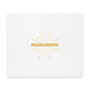 Métier de sculpteur sur bois - Tapis de souris (format paysage) - blanc - Devant
