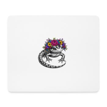 Flora Salamander Kranz - Mousepad (Querformat) - Weiß - Vorne