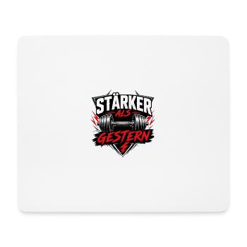 Stärker als gestern - Mousepad (Querformat) - Weiß - Vorne