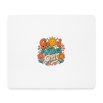 Le seul Retro Floral de Good Vibe - Tapis de souris (format paysage) - blanc - Devant