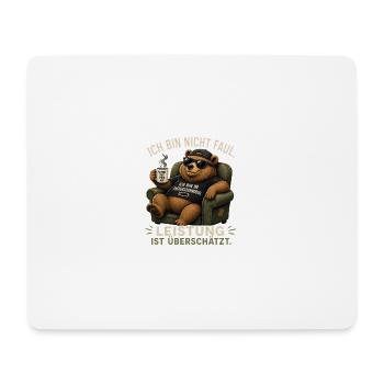 Energiemodus Bär: Leistung Überschätzt - Mousepad (Querformat) - Weiß - Vorne